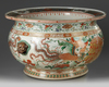 AN IMPRESSIVE CHINESE FAMILLE VERTE 'CARP' FISH BOWL, KANGXI PERIOD (1662-1722)