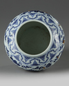 A Chinese blue and white ‘scrolling lotus’ jar