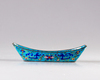 A Chinese painted enamel ingot-shaped tray