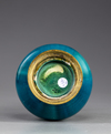 A Chinese turquoise-glazed 'dragon' bottle vase