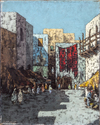 AN ORIENTALIST PAINTING OF THE SOUQ