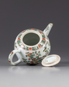 A Chinese famille verte teapot