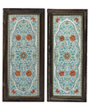 A pair of Chinese doucai 'floral' rectangular plaques