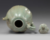 A KOREAN CELADON GLAZED LOBED TEAPOT AND COVER, GORYEO DYNASTY (918-1392)