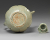 A KOREAN CELADON GLAZED LOBED TEAPOT AND COVER, GORYEO DYNASTY (918-1392)