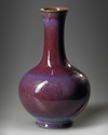 A CHINESE FLAMBÉ GLAZED BOTTLE VASE, 19TH-20TH CENTURY