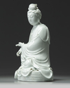 A Chinese white glazed Guanyin