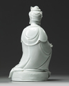 A Chinese white glazed Guanyin