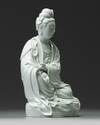A Chinese white glazed Guanyin