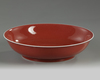 A Chinese copper-red glazed dish