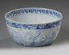 A CHINESE BLUE AND WHITE 'MANDARIN DUCKS' BOWL, QING DYNASTY (1644-1911)