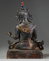 A Chinese bronze figure of Guanyin