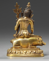 A gilt Chinese figure of Avalokiteshvara