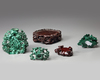 Two Chinese malachite carvings
