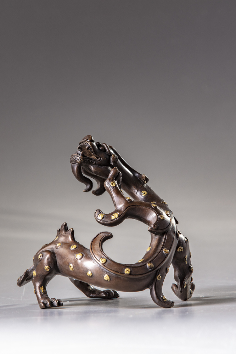 A Chinese bronze dragon Chilong