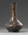 A Chinese Jizhou-style black-glazed 'guri' bottle vase