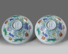 Two Chinese doucai lingzhi bowls