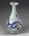 A Yuan style blue and white dragon vase