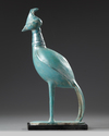 An Islamic Persian turquoise pottery bird