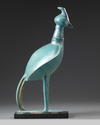 An Islamic Persian turquoise pottery bird