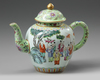 A CHINESE FAMILLE ROSE 'BOYS' TEAPOT AND COVER, 19TH-20TH CENTURY