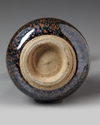 A CHINESE BLACK GLAZED RUST-SPLASHED PEAR-SHAPED VASE, SONG-STYLE