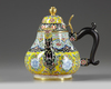 A Chinese painted enamel 'floral' teapot