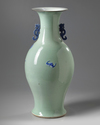A large Chinese celadon vase