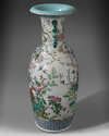 A large Chinese famille rose birds vase