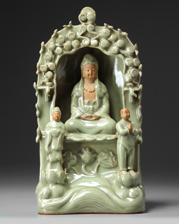A Chinese Longquan celadon glazed grotto