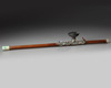 A Chinese bamboo and jadeite inlaid opium pipe