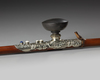 A Chinese bamboo and jadeite inlaid opium pipe