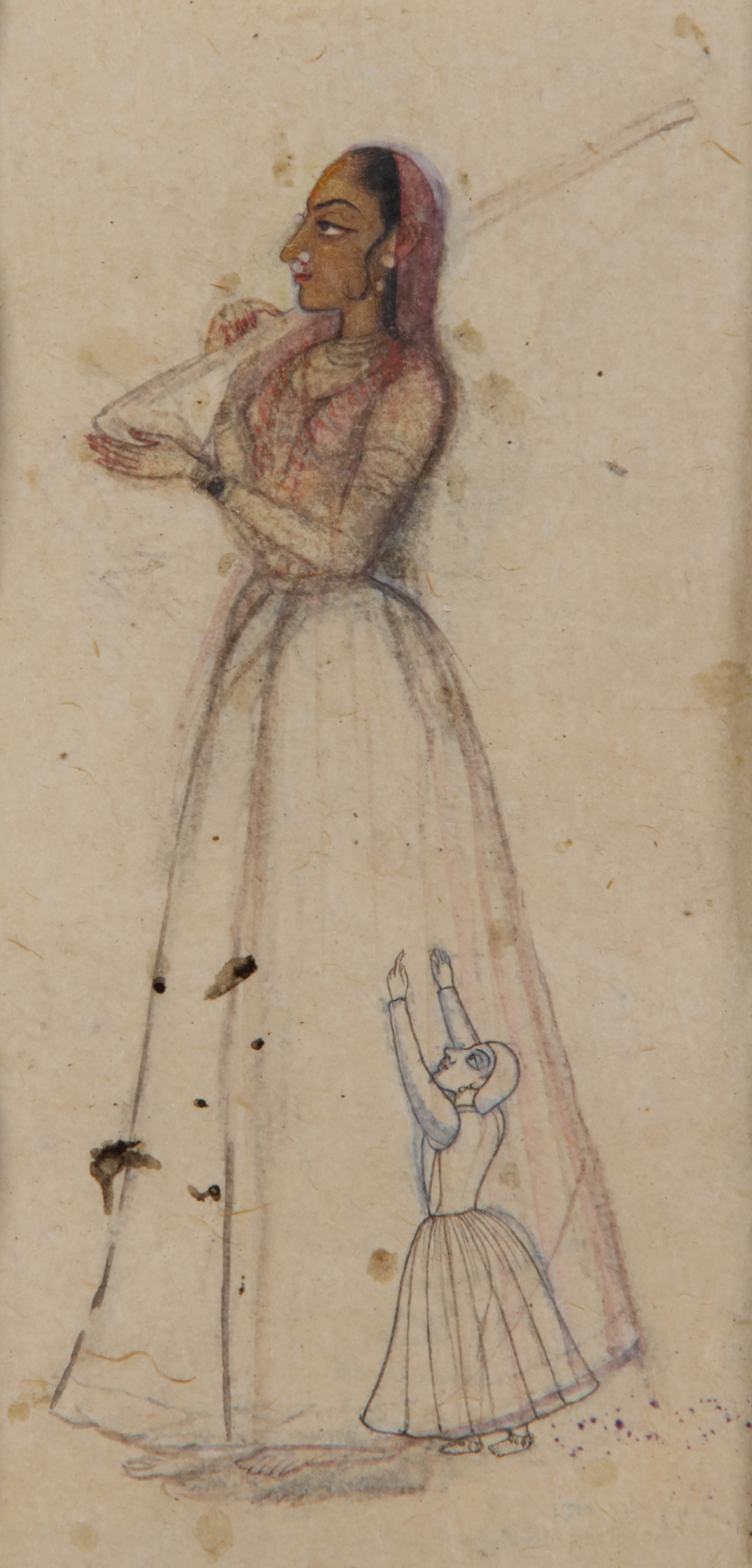 AN INDIAN MINIATURE DEPICTING A LADY, INDIA, 18TH CENTURY
