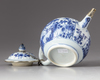 A Chinese blue and white teapot and cover