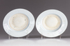 TWO CHINESE BLUE AND WHITE SAUCERS