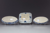 Three Chinese blue and white patti pans