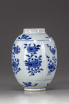 A Chinese blue and white lobbed jar