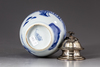 A Chinese blue and white silver mounted jar