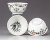 Three Chinese famille verte cups