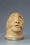 A Bactrian marble urn lid ststue