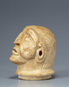 A Bactrian marble urn lid ststue