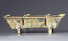A CHINESE TERRACOTTA BRAZIER WITH CICADA'S, WESTERN HAN DYNASTY (206 BC-24 AD)