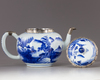 A Chinese blue and white teapot with cover