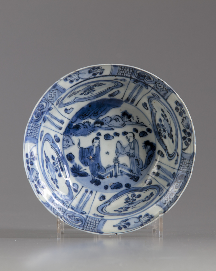 A blue and white 'kraak' bowl