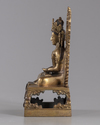 A gilt bronze figure of amitayus