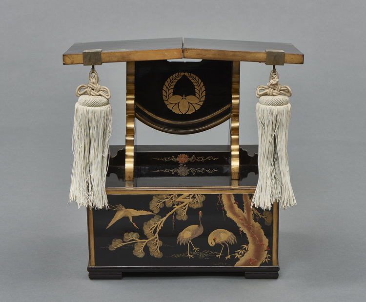 A Japanese lacquered temple reading table