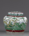 A Chinese doucai-glazed Ming-style 'dragon' jar and cover