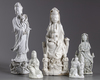 Five Chinese blanc de Chin figures
