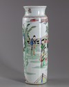 A Chinese  famille verte sleeve vase