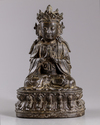 A Chinese bronze figure of a Guanyin